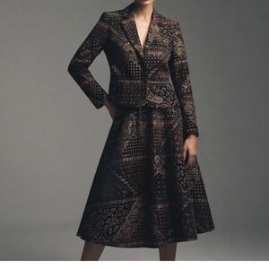 Marguerite Rubel Vintage Patchwork Velvet Skirt Suit Set 70's Academia Boho